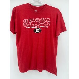Star Wars Georgia Bulldogs Mens XL TShirt Red The Force‎ Is With Us UGA DAWGS
